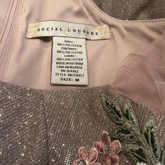 Social Couture Blush Pink Sparkly Dress - Picture 3 of 17